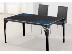 现代简约钢化玻璃餐桌椅