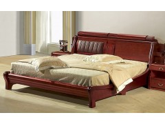 缅甸楠木大床 1.8米床加2床头柜 高档实木