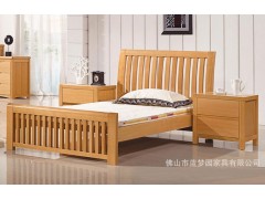 批发榉木单人床 实木床1.2米 简约风格床具