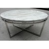 批发6079现代简约带凳子大理石圆茶几