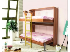 富芝宝智能家具 上下铺床 双层床 板式 儿童床 侧翻床