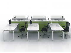 六人组合式办公桌平 屏风卡位 5006 简约式职员办公台