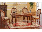 欧式可伸缩餐桌实木 长方形饭桌餐台 美式橡木餐桌椅组合
