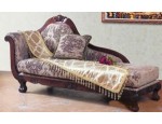 贵典雅 欧式实木布艺贵妃椅 美式沙发布艺 布艺贵妃椅