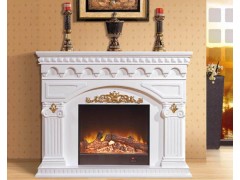 白色装饰柜   欧式壁炉实木雕花电子壁炉