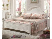 田园家具 韩式田园床 公主床 实木床 欧式单双人床 HG06