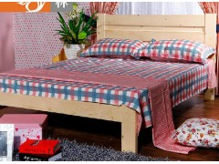 尚美林实木床双人单人床1.8大床1.5松木床1米松木家具1.2米儿童床