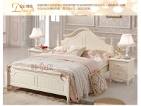 韩优佳家具 欧式田园床 公主床 单/双人床 白色实木床1.8米 特价