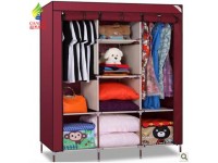 超杰折叠衣柜 大号钢架加固简易衣柜衣橱 特价组合衣柜简易布衣柜