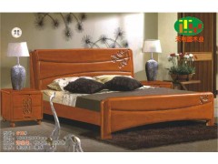 天利圆618橡木床，厂家批发实木床|双人床|白坯床|餐椅