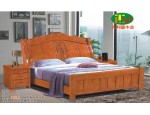 天利圆627橡木床，厂家批发实木床|双人床|白坯床|餐椅