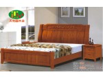天利圆628橡木床，厂家批发实木床|双人床|白坯床|餐椅