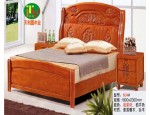 天利圆604橡木床，厂家批发实木床|双人床|白坯床|餐椅