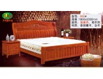 天利圆605橡木床，厂家批发实木床|双人床|白坯床|餐椅