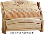 天利圆606白坯床，家具厂批发实木床|双人床|橡木床|餐椅