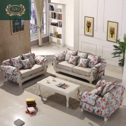 国豪轩欧式麻布客厅组合沙发 小户型正品厂家直销沙发顺德家具