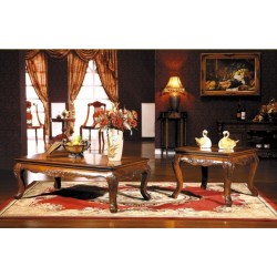 明清仿古家具实木简易茶台实木鸳鸯茶几中式雕花茶几【典梵家具】