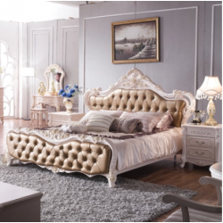 欧式双人床 欧式实木床1.8公主床法式田园床特价实木床橡木床家具