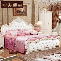 美凯华家具 欧式床 双人床 实木床1.8 田园公主床 法式床 简欧床