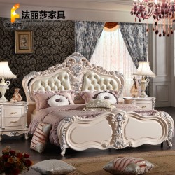 法丽莎家具G2欧式床双人床高箱法式全实木床1.5米1.8米公主橡木床