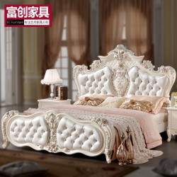 欧式床双人床田园床实木床韩式床公主床1.8米法式手绘欧式家具