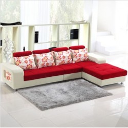 2014新款 布艺沙发  现代客厅转角沙发 L型贵妃组合 小户型沙发