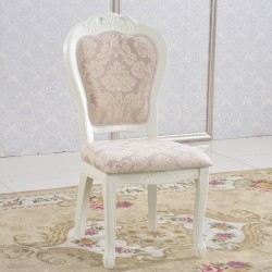 欧式白色餐椅 奢华浪漫高档法式实木餐椅 欧式家用餐厅扶手餐椅