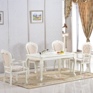 新款 欧式家具 实木餐桌 长餐桌  白色餐台 餐厅桌椅