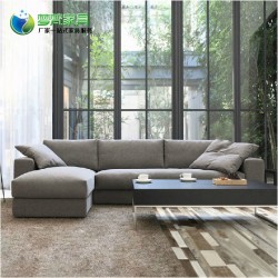 【梦梵】佛山厂家供应 现代客厅布艺沙发  转角沙发组合 一件代发