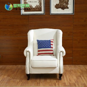 【梦梵】厂家沙发 单人位沙发 老虎椅 高档棉麻布艺沙发 一件代发