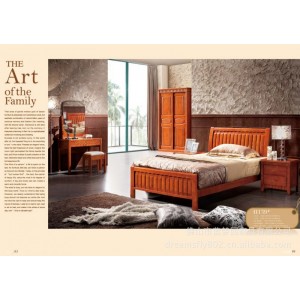 泰国进口橡木床/海棠色卧室家具/橡木1.2米、1.5米单人床G-139