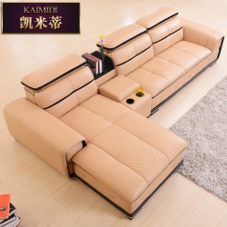 现代真皮沙发组合 时尚简约客厅转角厚皮沙发 皮艺沙发 厂家直销