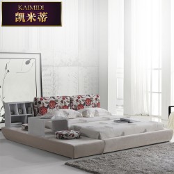 新款软床 现代布艺床 1.8米双人床 卧室多功能榻榻储物组合 特价