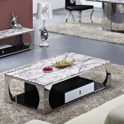 【佳优】不锈钢 厂家专业生产大理石 S666茶几   质量保证