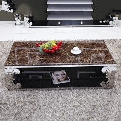 【佳优】2014现代高档不锈钢大理石家具614茶几 专业生产放心购买