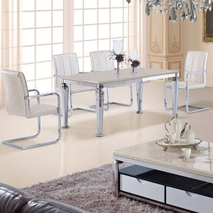 【佳优】04新款简约高档大理石家具 S631不锈钢餐桌 厂家专业生产