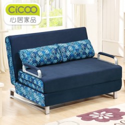 心居家品布艺多功能沙发床1.2米实木折叠沙发床1.5米宜家单人双人
