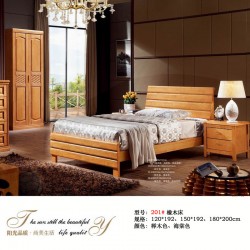 厂家直销实木床橡木床1.2米单人床酒店旅馆员工宿舍床201#厚款