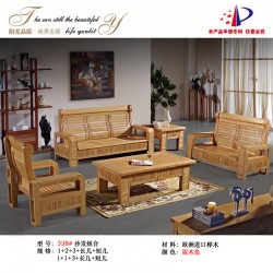 厂家直销品质保证批发实木沙发榉木沙发组合338#休闲款