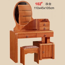 批发海棠木套房家具实木梳妆台妆凳化妆台化妆镜1.1米102#