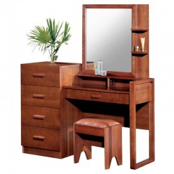 批发海棠木套房家具实木梳妆台妆凳化妆台化妆镜1.2米801#