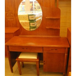 批发橡木套房家具橡木实木梳妆台化妆台妆镜妆凳1.1米606#