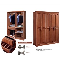 批发海棠木套房家具实木衣柜五门开门衣柜顺德家具903#