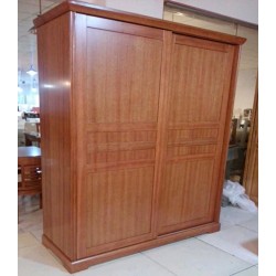 批发海棠木套房实木衣柜两门推拉衣柜顺德家具908#1.65米