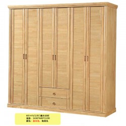 批发顺德家具橡木套房床头柜妆台橡木衣柜五门六门衣柜 601#