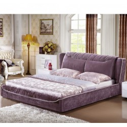 时尚布艺床 韩式布床 1.8 米1.5米双人床 韩式小户型软床