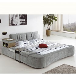 榻榻米布艺床 简约现代时尚可拆洗布床 厂家批发零售