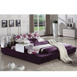 布艺榻榻米床 婚床 1.5米1.8米布艺软床 双人床 布床 特价