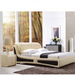 批发皮床 双人真皮床 小户型皮艺床 简约现代婚床