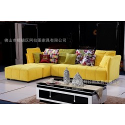 布艺沙发厂家直销 小户型客厅转角家居 创意休闲沙发